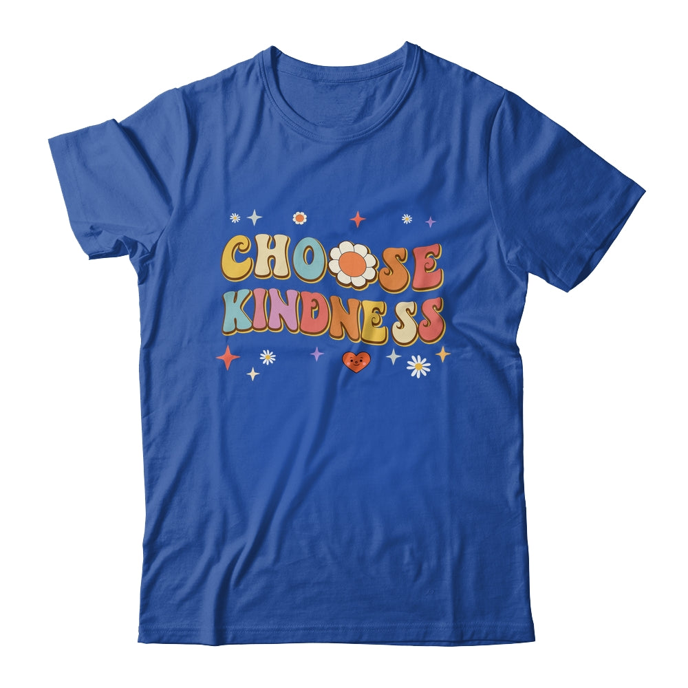 Choose Kindness Retro Groovy Be Kind Women Men Inspirational Shirt & Hoodie | siriusteestore