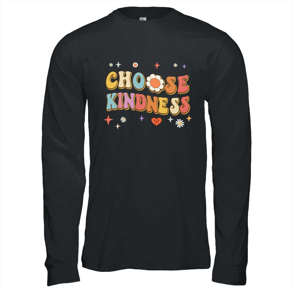 Choose Kindness Retro Groovy Be Kind Women Men Inspirational Shirt & Hoodie | siriusteestore