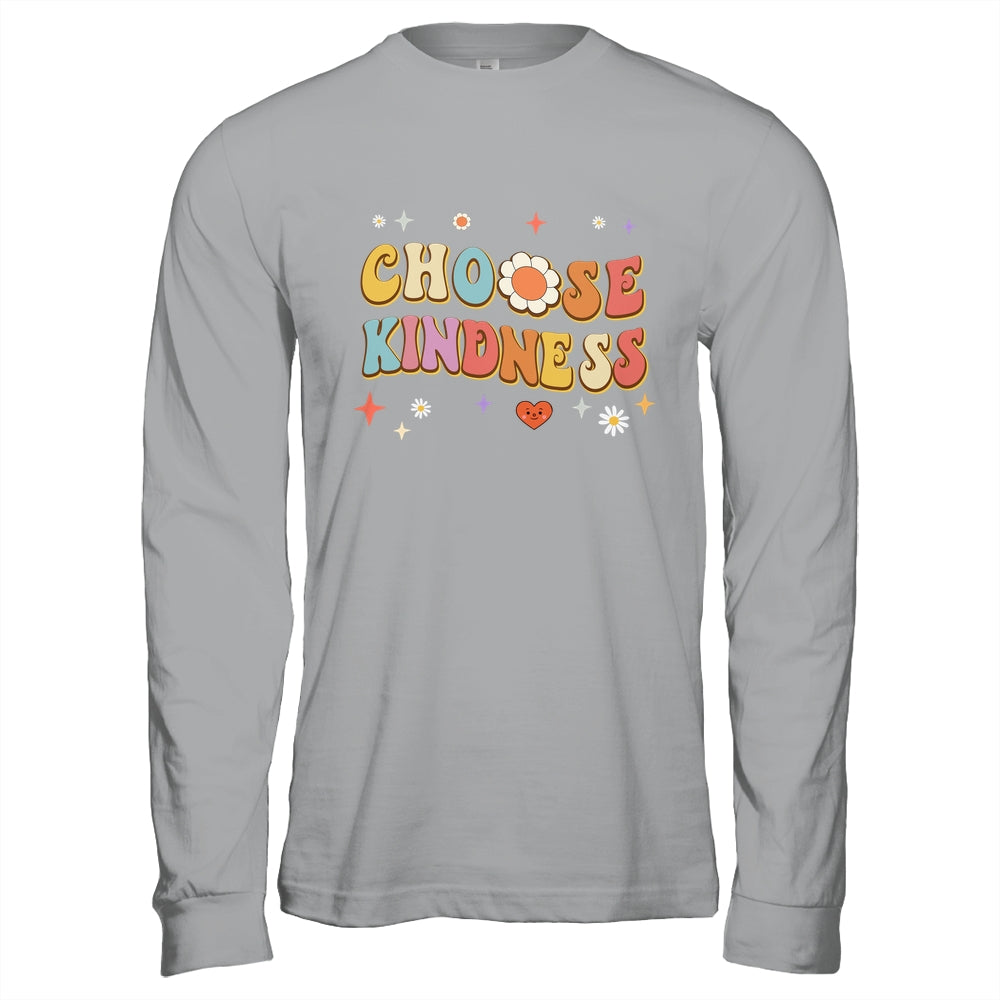 Choose Kindness Retro Groovy Be Kind Women Men Inspirational Shirt & Hoodie | siriusteestore
