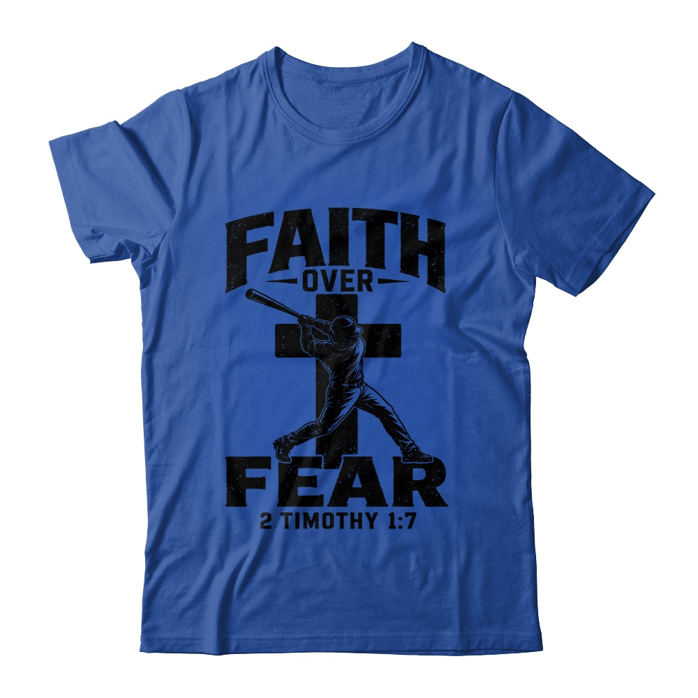 Christian Baseball Faith Over Fear Bible Verse Baseball Boys Shirt & Hoodie | siriusteestore