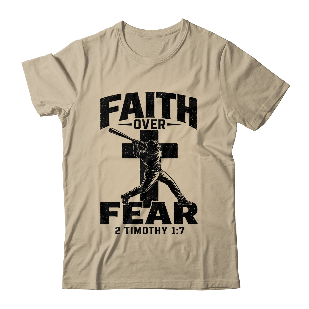 Christian Baseball Faith Over Fear Bible Verse Baseball Boys Shirt & Hoodie | siriusteestore