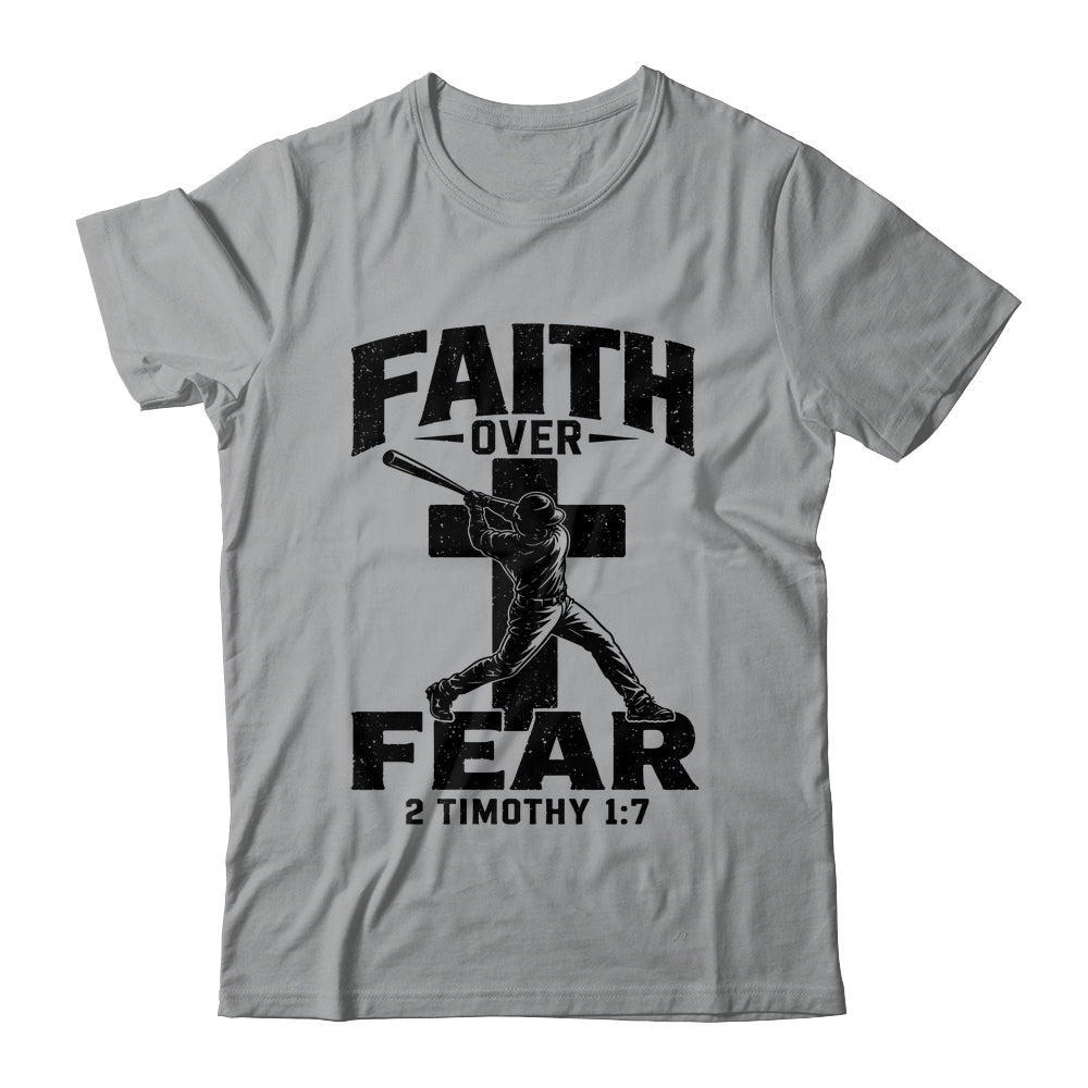 Christian Baseball Faith Over Fear Bible Verse Baseball Boys Shirt & Hoodie | siriusteestore
