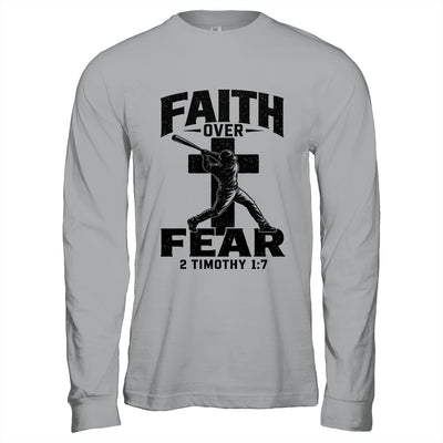 Christian Baseball Faith Over Fear Bible Verse Baseball Boys Shirt & Hoodie | siriusteestore