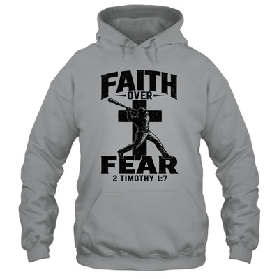 Christian Baseball Faith Over Fear Bible Verse Baseball Boys Shirt & Hoodie | siriusteestore