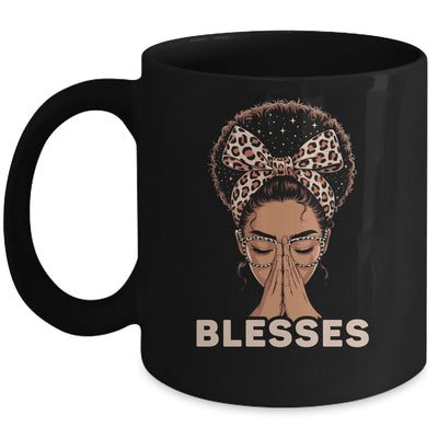 Christian Blessed Black Woman Praying Afro African American Mug | siriusteestore