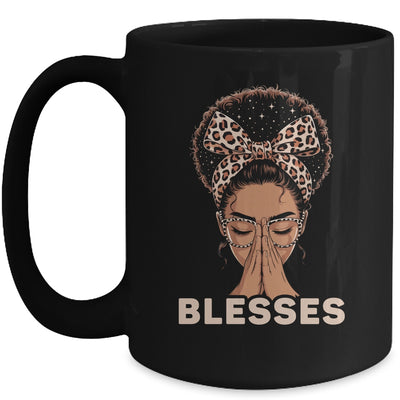 Christian Blessed Black Woman Praying Afro African American Mug | siriusteestore