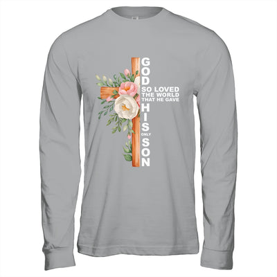 Christian Cross Bible Faith Quote John 3:16 Women Religious Shirt & Hoodie | siriusteestore