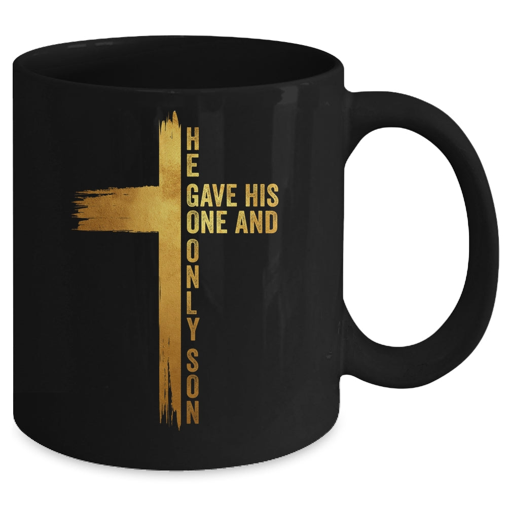 Christian Cross Bible John 3.16 He Gave His One And Only Son Mug | siriusteestore