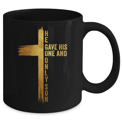 Christian Cross Bible John 3.16 He Gave His One And Only Son Mug | siriusteestore