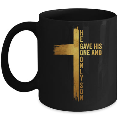 Christian Cross Bible John 3.16 He Gave His One And Only Son Mug | siriusteestore