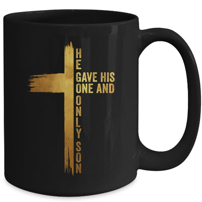 Christian Cross Bible John 3.16 He Gave His One And Only Son Mug | siriusteestore
