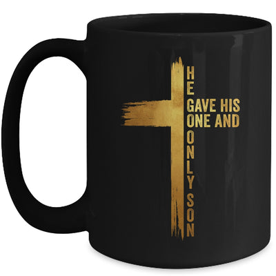 Christian Cross Bible John 3.16 He Gave His One And Only Son Mug | siriusteestore