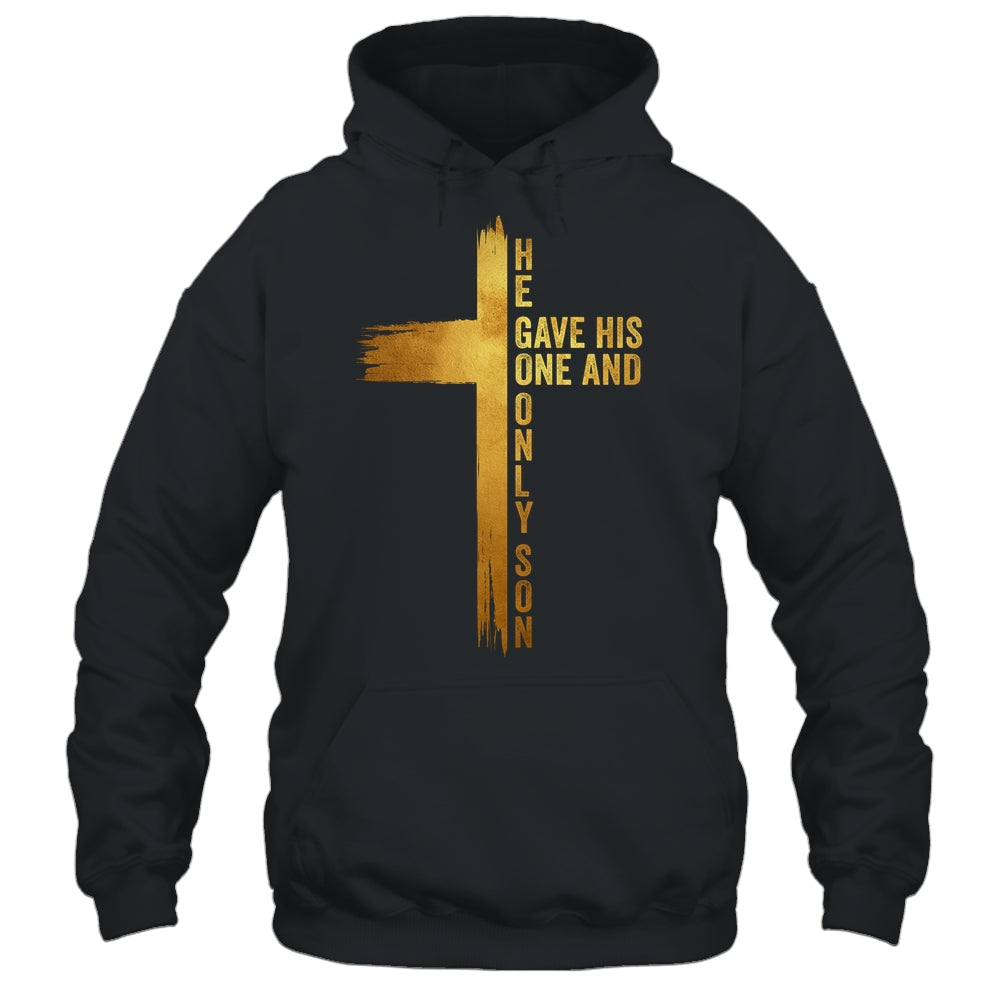 Christian Cross Bible John 3.16 He Gave His One And Only Son Shirt & Hoodie | siriusteestore