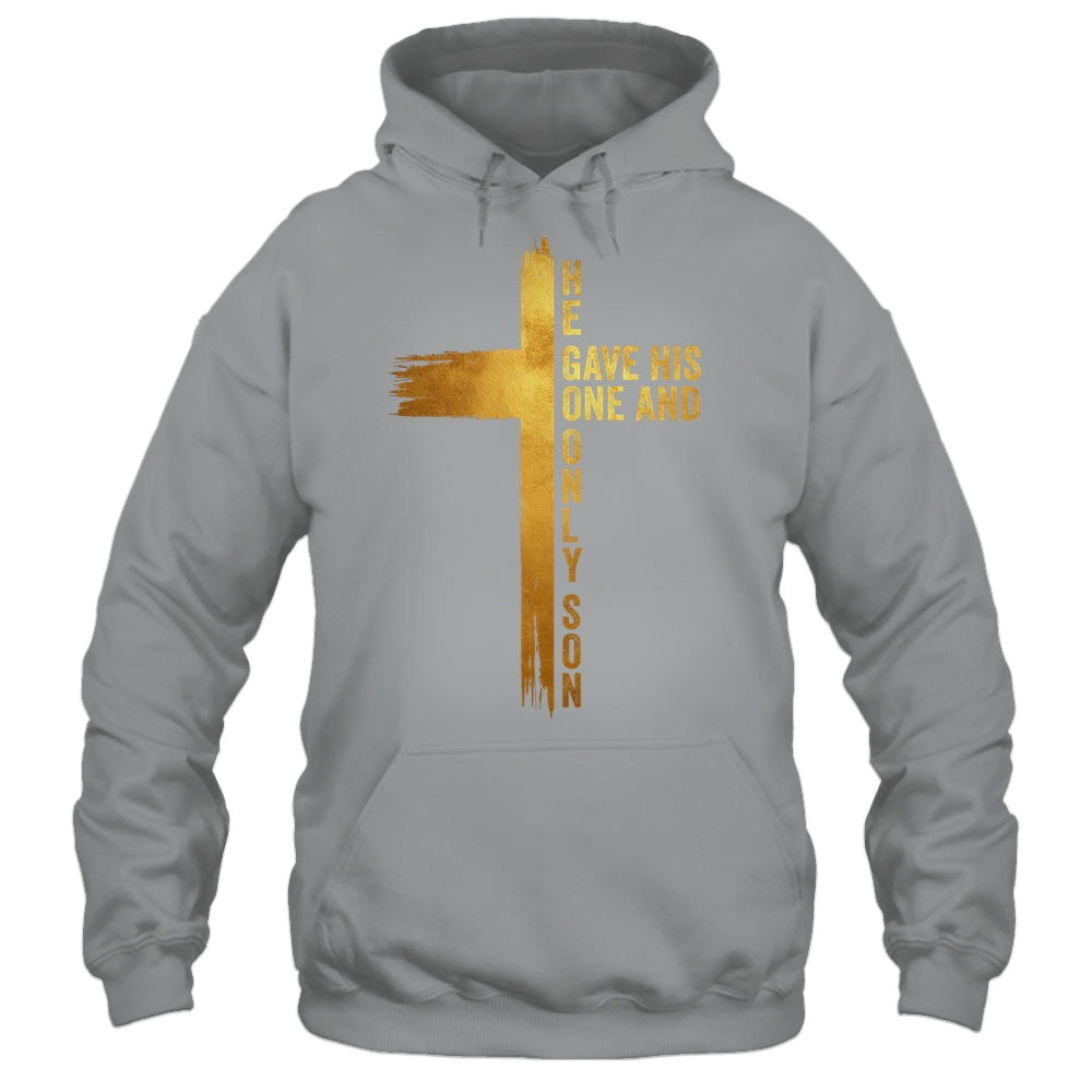 Christian Cross Bible John 3.16 He Gave His One And Only Son Shirt & Hoodie | siriusteestore