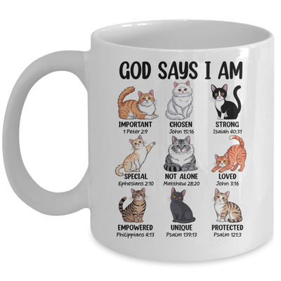 Christian Girl God Says I Am Cat Jesus Faith Bible Verse Mug | siriusteestore