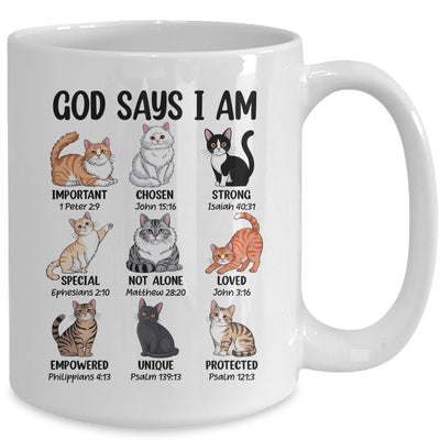 Christian Girl God Says I Am Cat Jesus Faith Bible Verse Mug | siriusteestore
