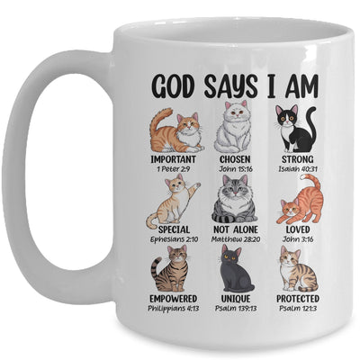 Christian Girl God Says I Am Cat Jesus Faith Bible Verse Mug | siriusteestore