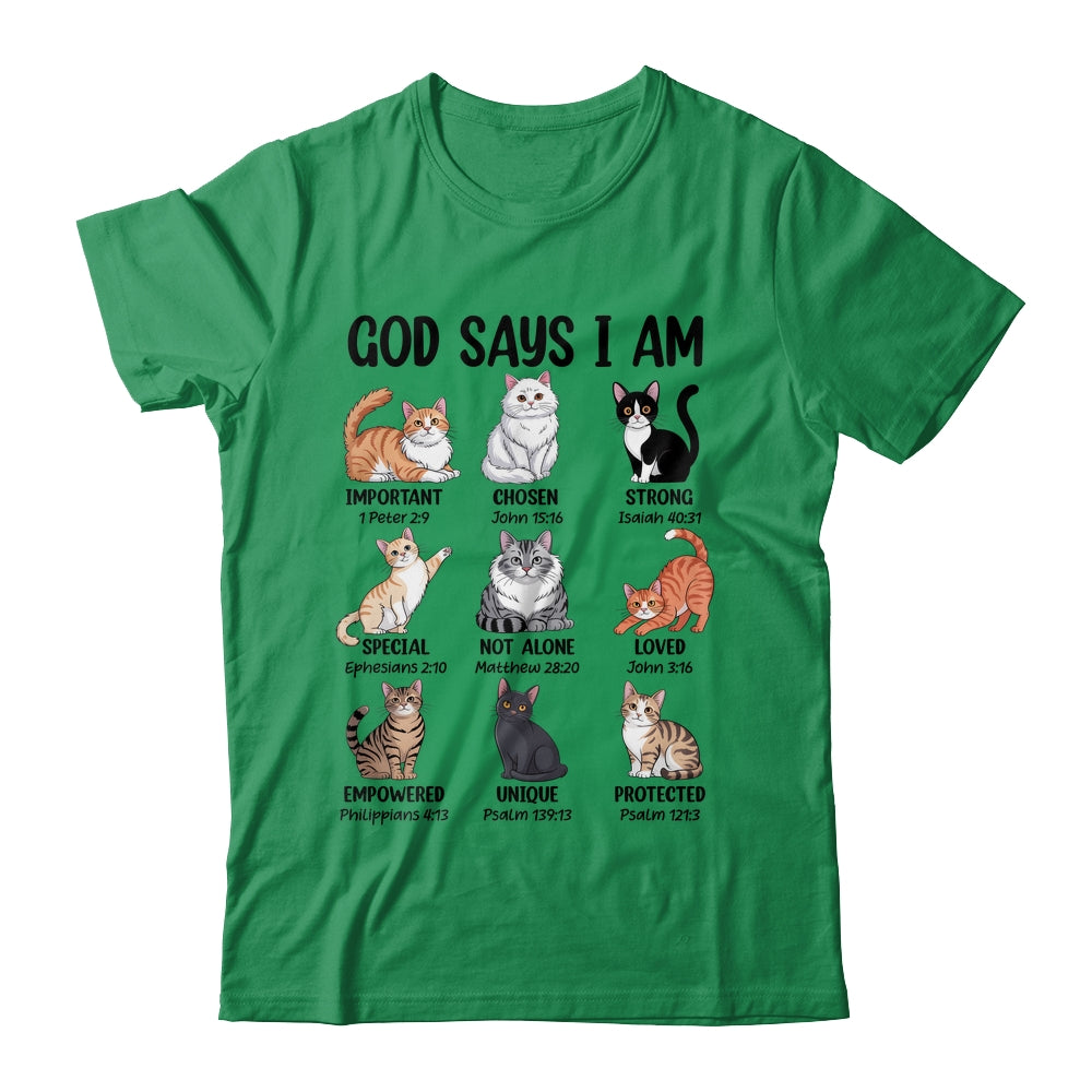Christian Girl God Says I Am Cat Jesus Faith Bible Verse Shirt & Hoodie | siriusteestore