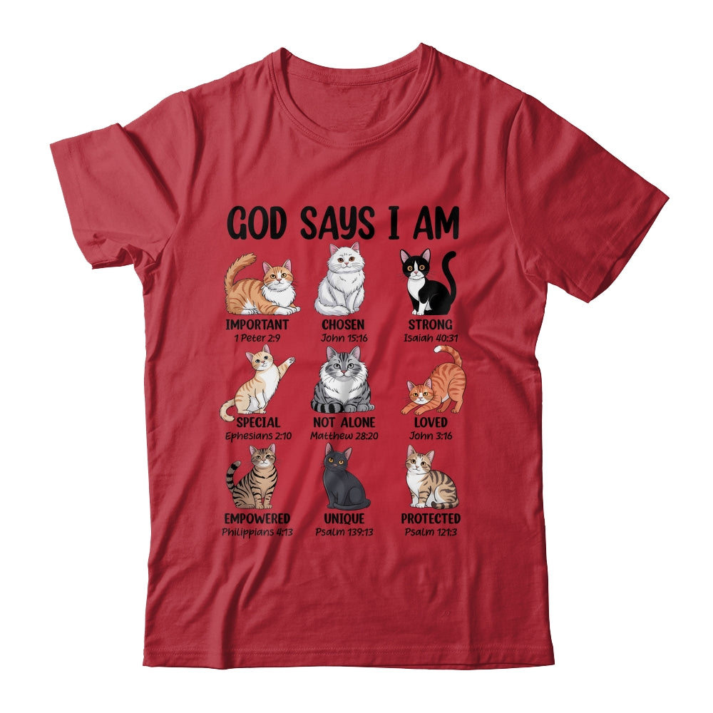 Christian Girl God Says I Am Cat Jesus Faith Bible Verse Shirt & Hoodie | siriusteestore