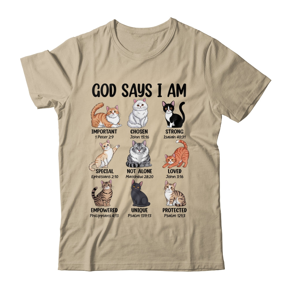Christian Girl God Says I Am Cat Jesus Faith Bible Verse Shirt & Hoodie | siriusteestore