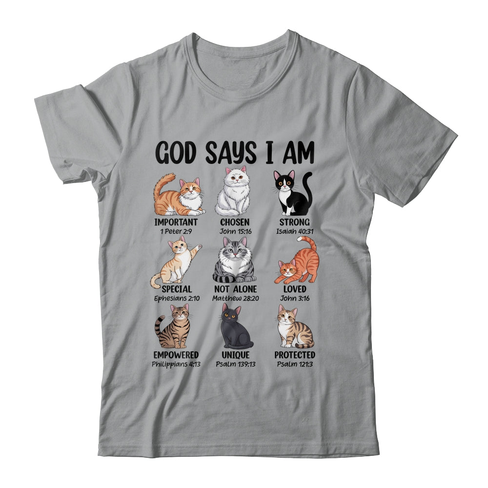 Christian Girl God Says I Am Cat Jesus Faith Bible Verse Shirt & Hoodie | siriusteestore