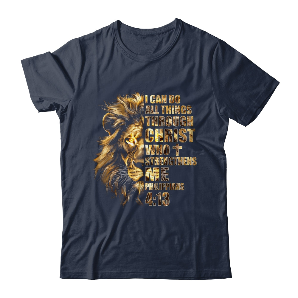 Christian I Can Do All Things Through Christ Lion Faith Shirt & Hoodie | siriusteestore