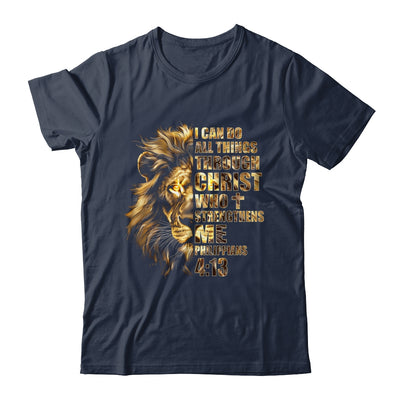 Christian I Can Do All Things Through Christ Lion Faith Shirt & Hoodie | siriusteestore
