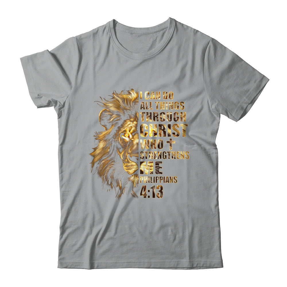 Christian I Can Do All Things Through Christ Lion Faith Shirt & Hoodie | siriusteestore