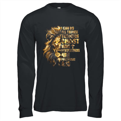 Christian I Can Do All Things Through Christ Lion Faith Shirt & Hoodie | siriusteestore