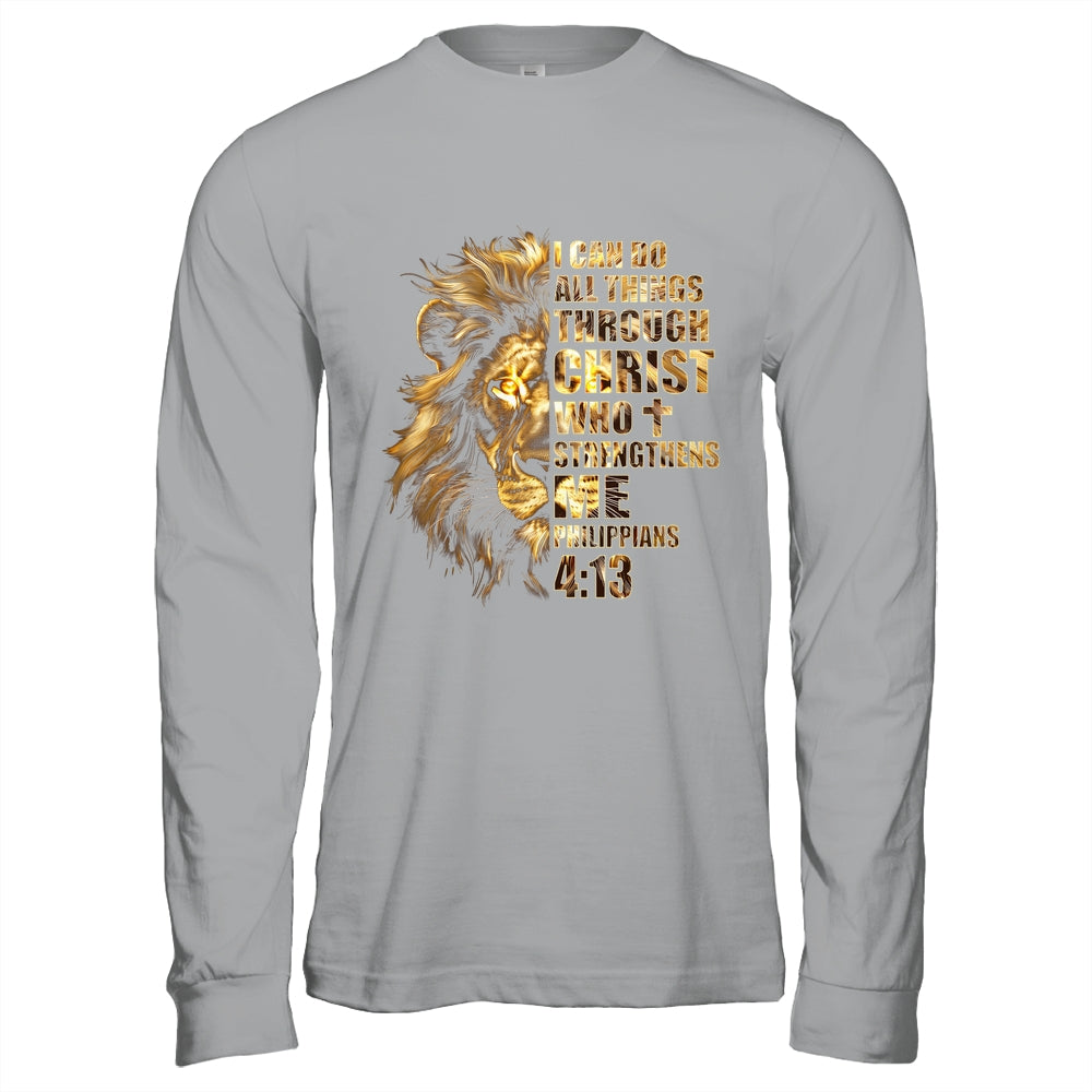 Christian I Can Do All Things Through Christ Lion Faith Shirt & Hoodie | siriusteestore