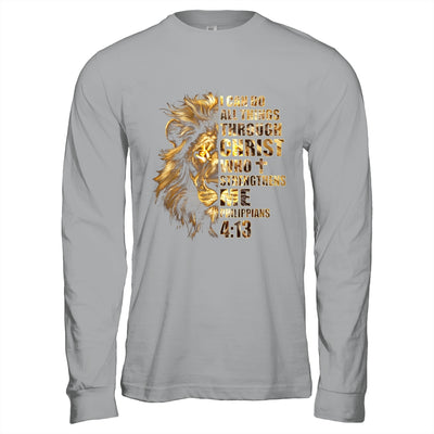 Christian I Can Do All Things Through Christ Lion Faith Shirt & Hoodie | siriusteestore