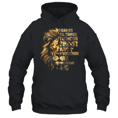 Christian I Can Do All Things Through Christ Lion Faith Shirt & Hoodie | siriusteestore