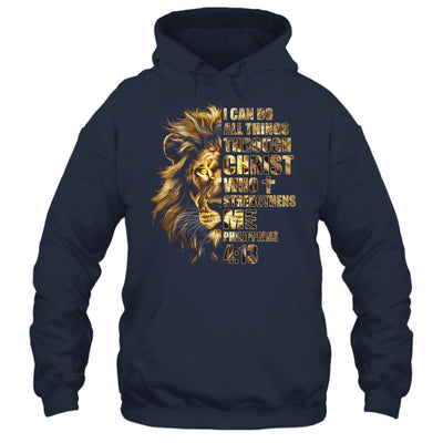Christian I Can Do All Things Through Christ Lion Faith Shirt & Hoodie | siriusteestore