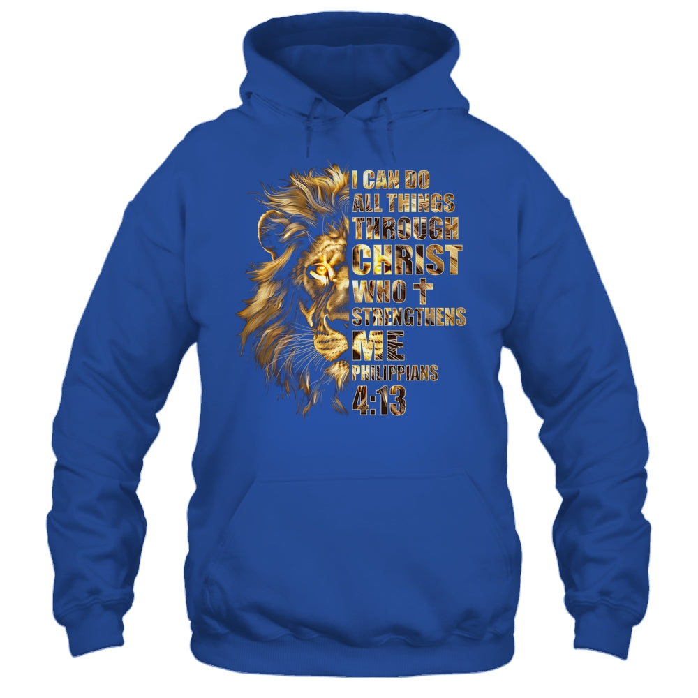 Christian I Can Do All Things Through Christ Lion Faith Shirt & Hoodie | siriusteestore