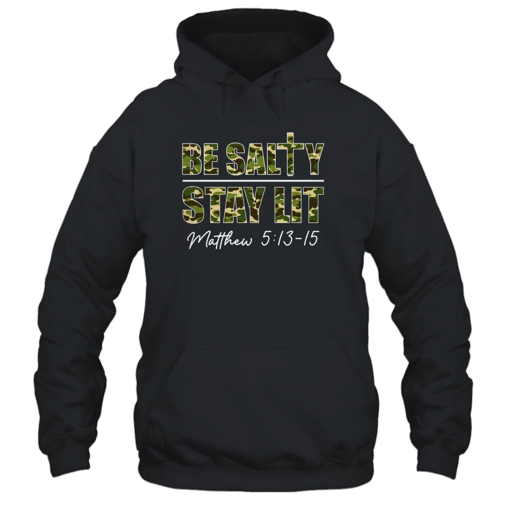 Christian Men Women Bible Verse Be Salty Stay Lit Matthew Shirt & Hoodie | siriusteestore
