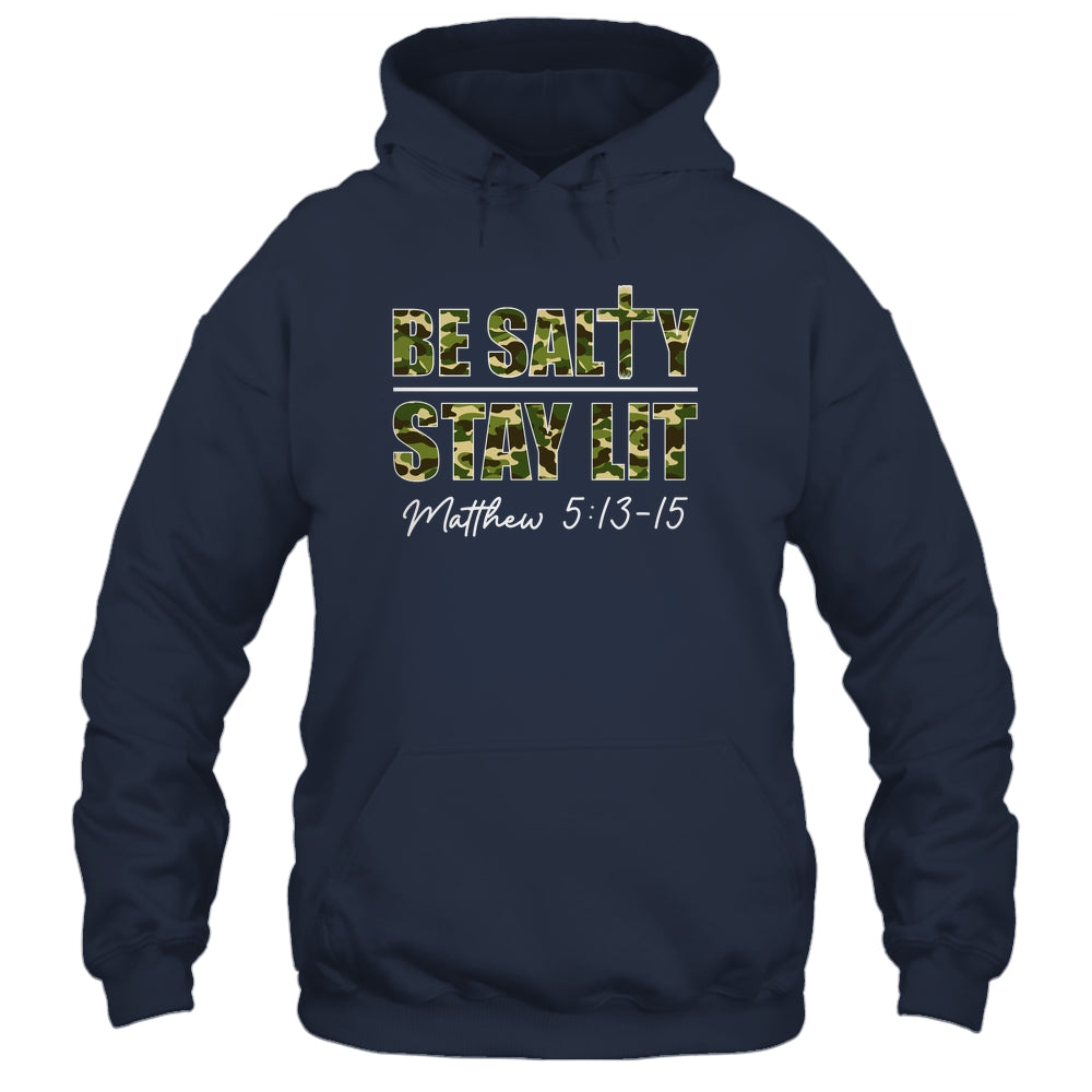 Christian Men Women Bible Verse Be Salty Stay Lit Matthew Shirt & Hoodie | siriusteestore