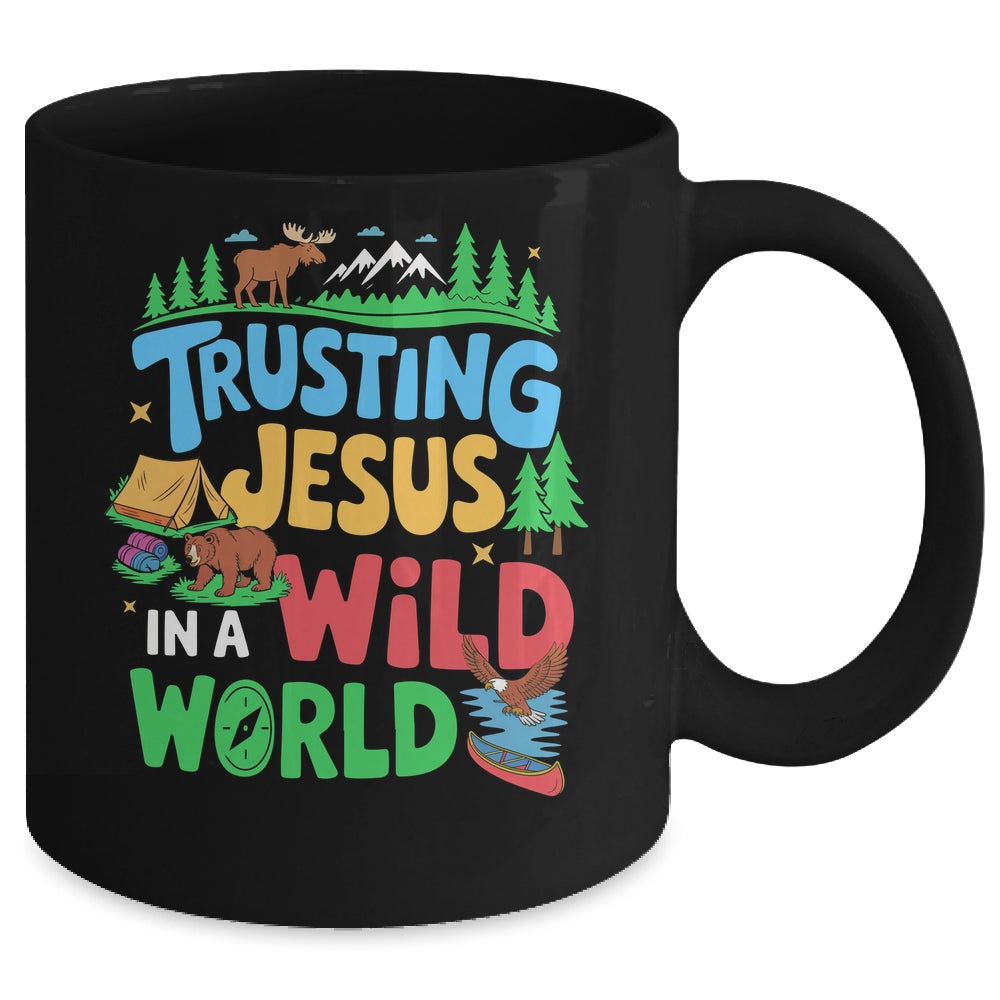 Christian VBS Trusting Jesus In A Wild World Summer Camping Mug | siriusteestore