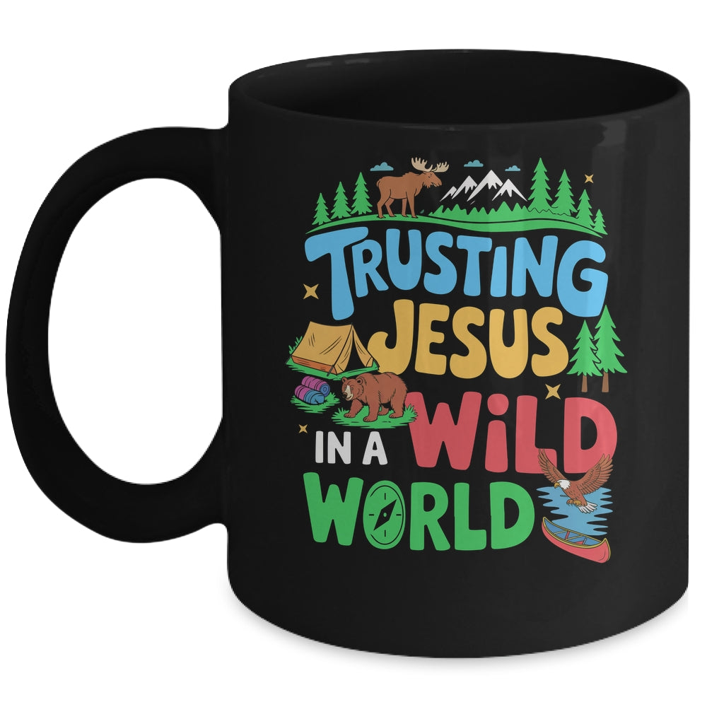 Christian VBS Trusting Jesus In A Wild World Summer Camping Mug | siriusteestore