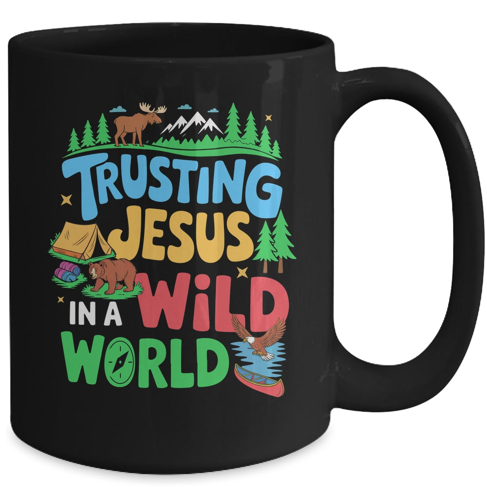 Christian VBS Trusting Jesus In A Wild World Summer Camping Mug | siriusteestore