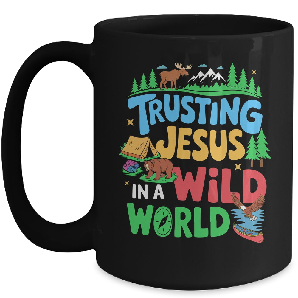 Christian VBS Trusting Jesus In A Wild World Summer Camping Mug | siriusteestore