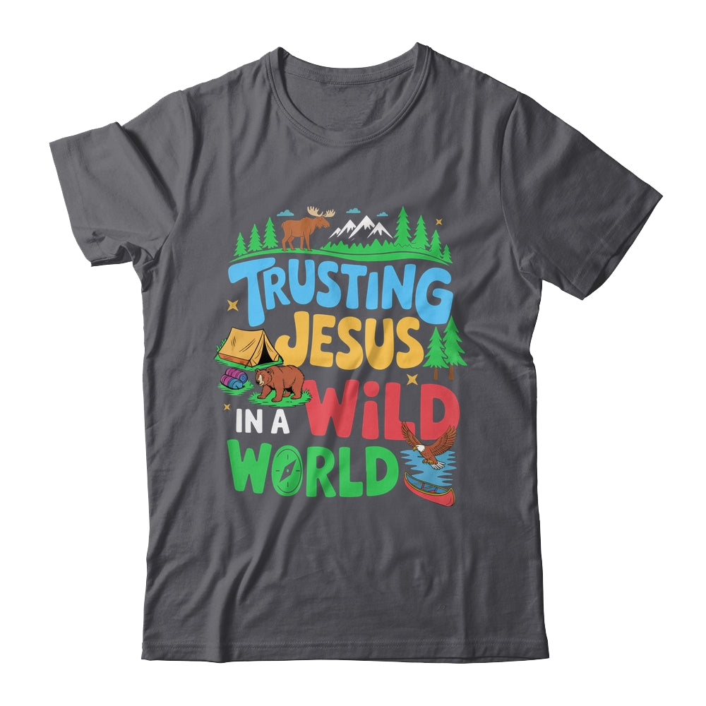 Christian VBS Trusting Jesus In A Wild World Summer Camping Shirt & Tank Top | siriusteestore