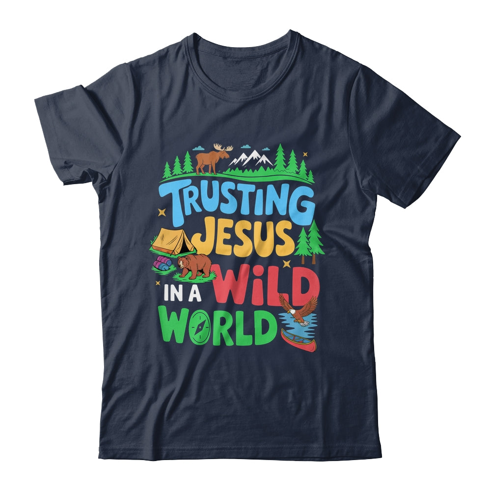 Christian VBS Trusting Jesus In A Wild World Summer Camping Shirt & Tank Top | siriusteestore