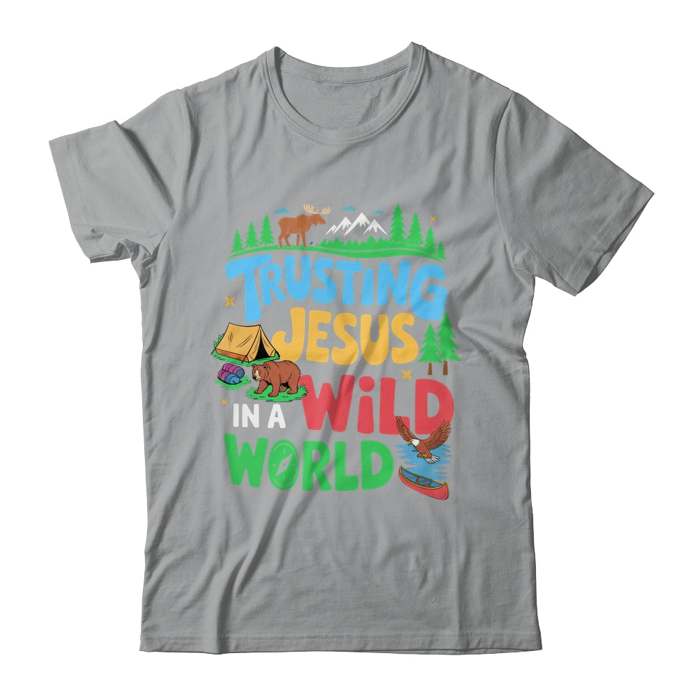 Christian VBS Trusting Jesus In A Wild World Summer Camping Shirt & Tank Top | siriusteestore