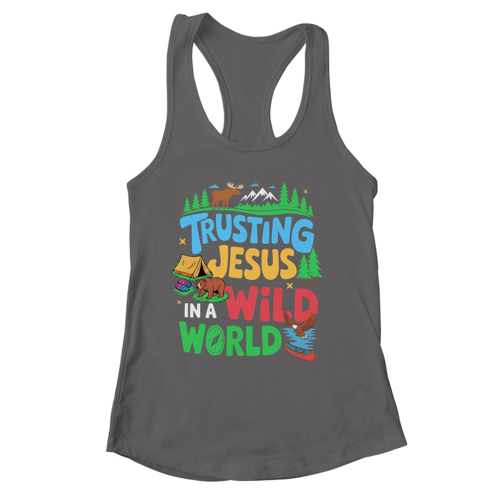Christian VBS Trusting Jesus In A Wild World Summer Camping Shirt & Tank Top | siriusteestore