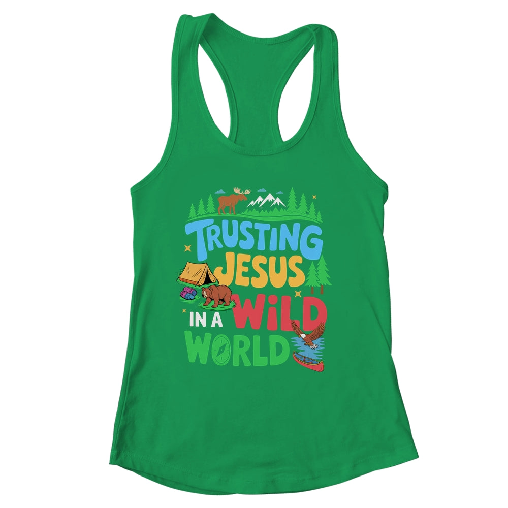 Christian VBS Trusting Jesus In A Wild World Summer Camping Shirt & Tank Top | siriusteestore