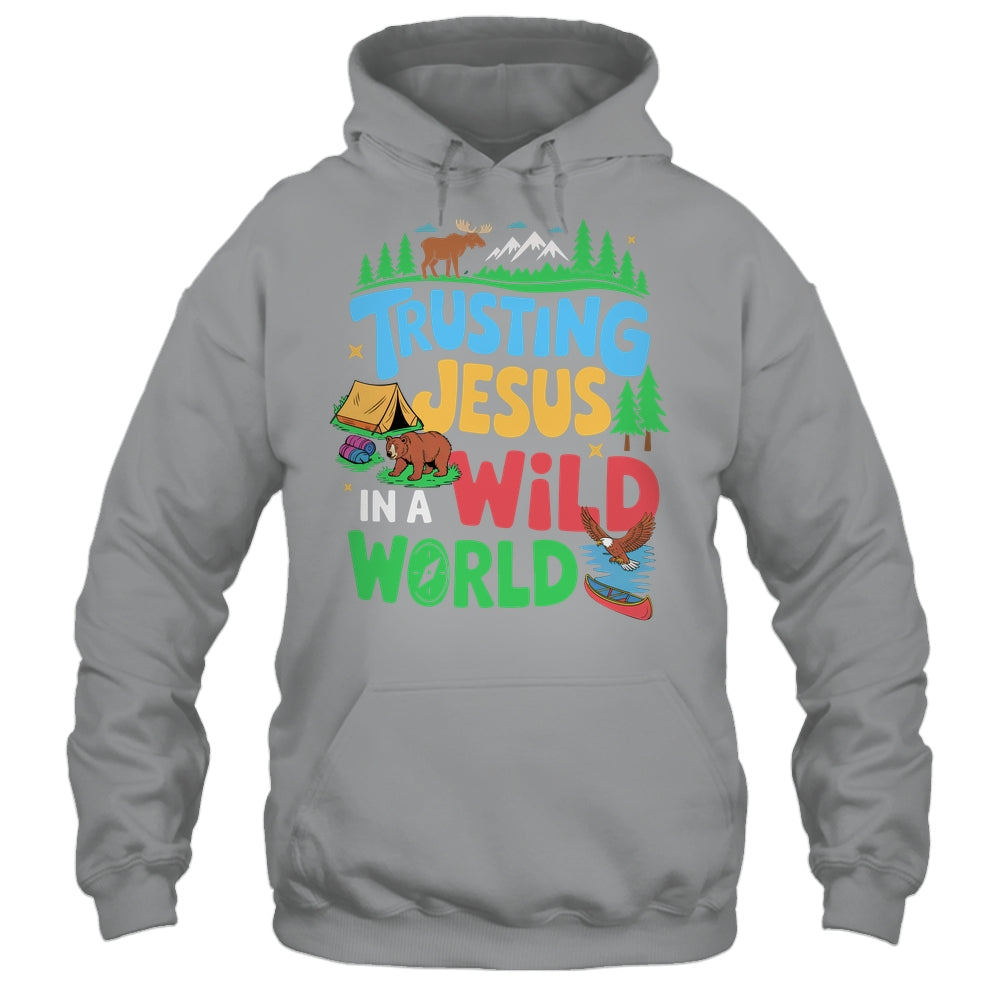 Christian VBS Trusting Jesus In A Wild World Summer Camping Shirt & Tank Top | siriusteestore