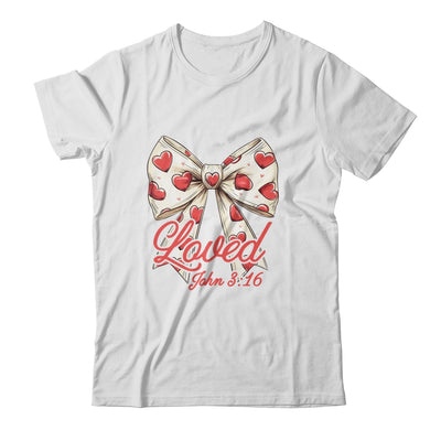 Christian Women Valentines Day Loved Retro John Bible Verse Shirt & Sweatshirt | siriusteestore