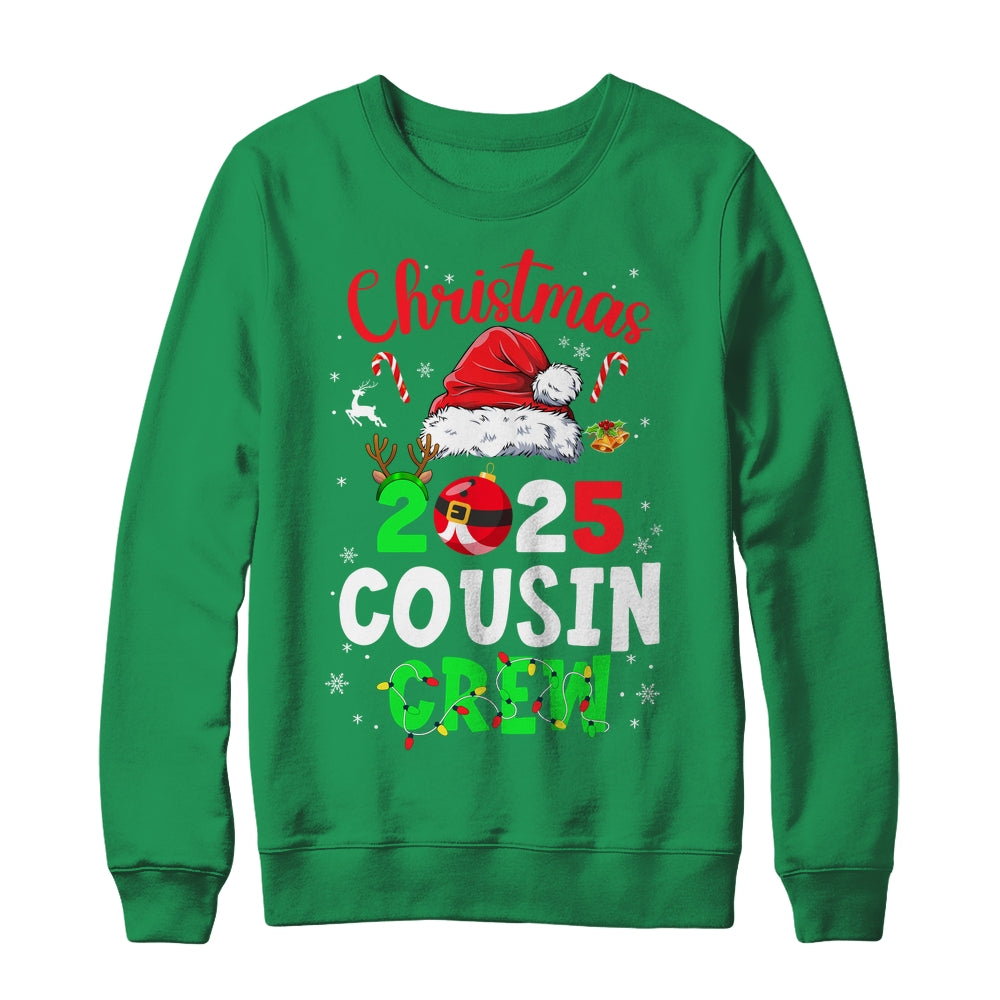 Christmas 2025 Cousin Crew Santa Hat For Men Women Kids Shirt & Sweatshirt | siriusteestore