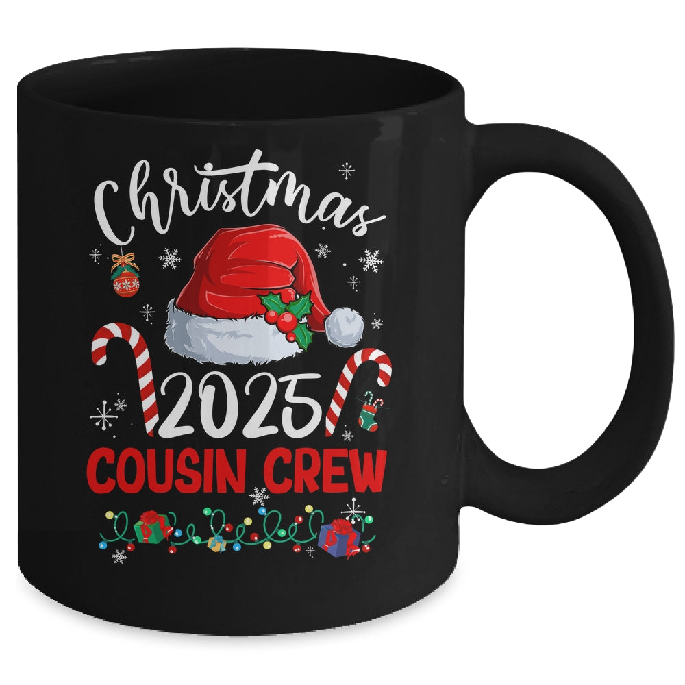 Christmas 2025 Cousin Crew Santa Hat Men Women Kids Mug | siriusteestore