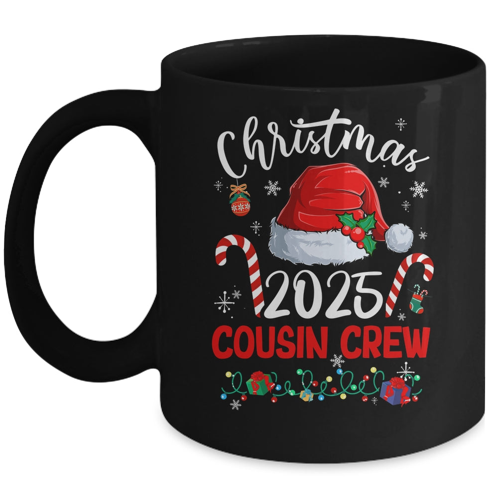Christmas 2025 Cousin Crew Santa Hat Men Women Kids Mug | siriusteestore